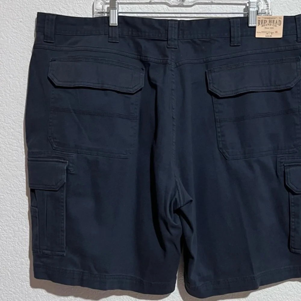 Red Head Navy Brush Cotton Comfort Stretch Cargo Shorts New 46